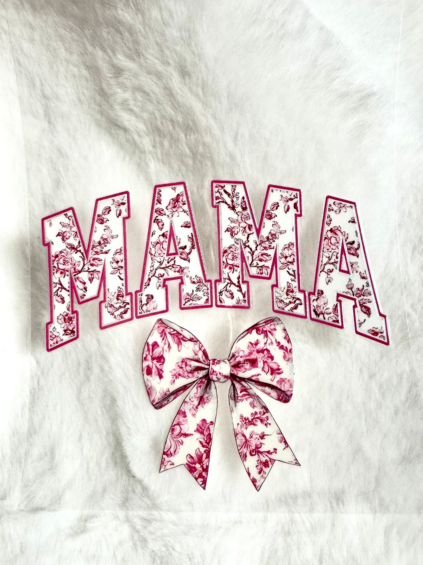 Mama Pink Bow Decal