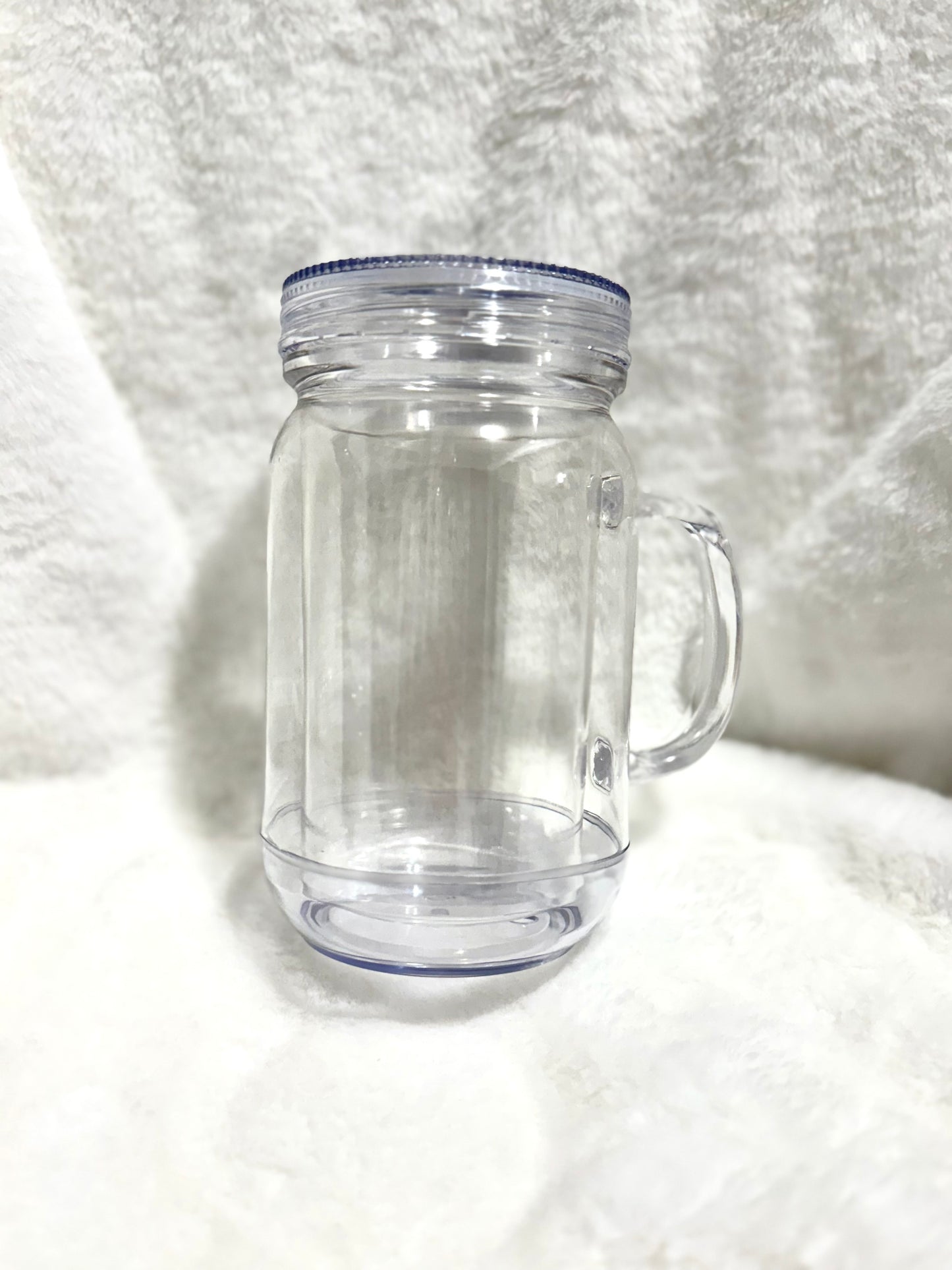 Custom plastic 20oz Snow Globe Mason