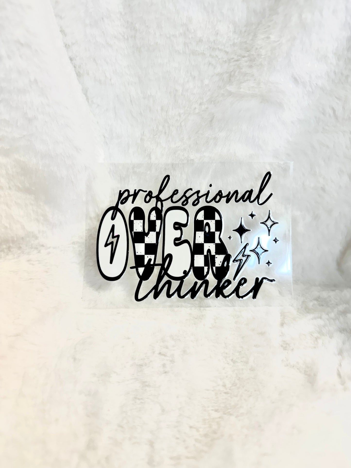 Over Thinker B/W Decal