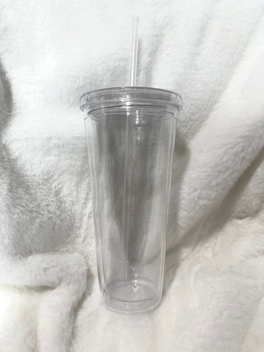 Custom plastic 24oz Snow Globe Tumbler