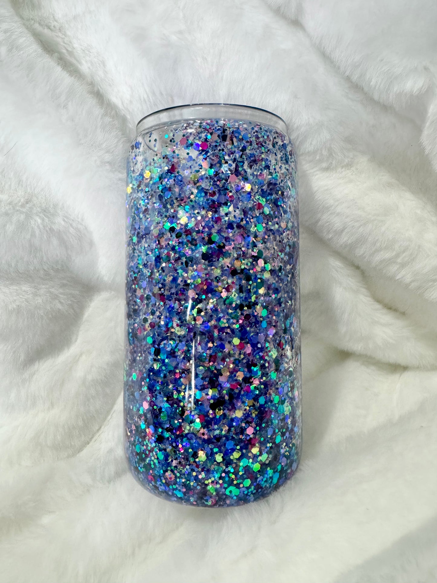 Custom Glass 16oz Snow Globe Cup